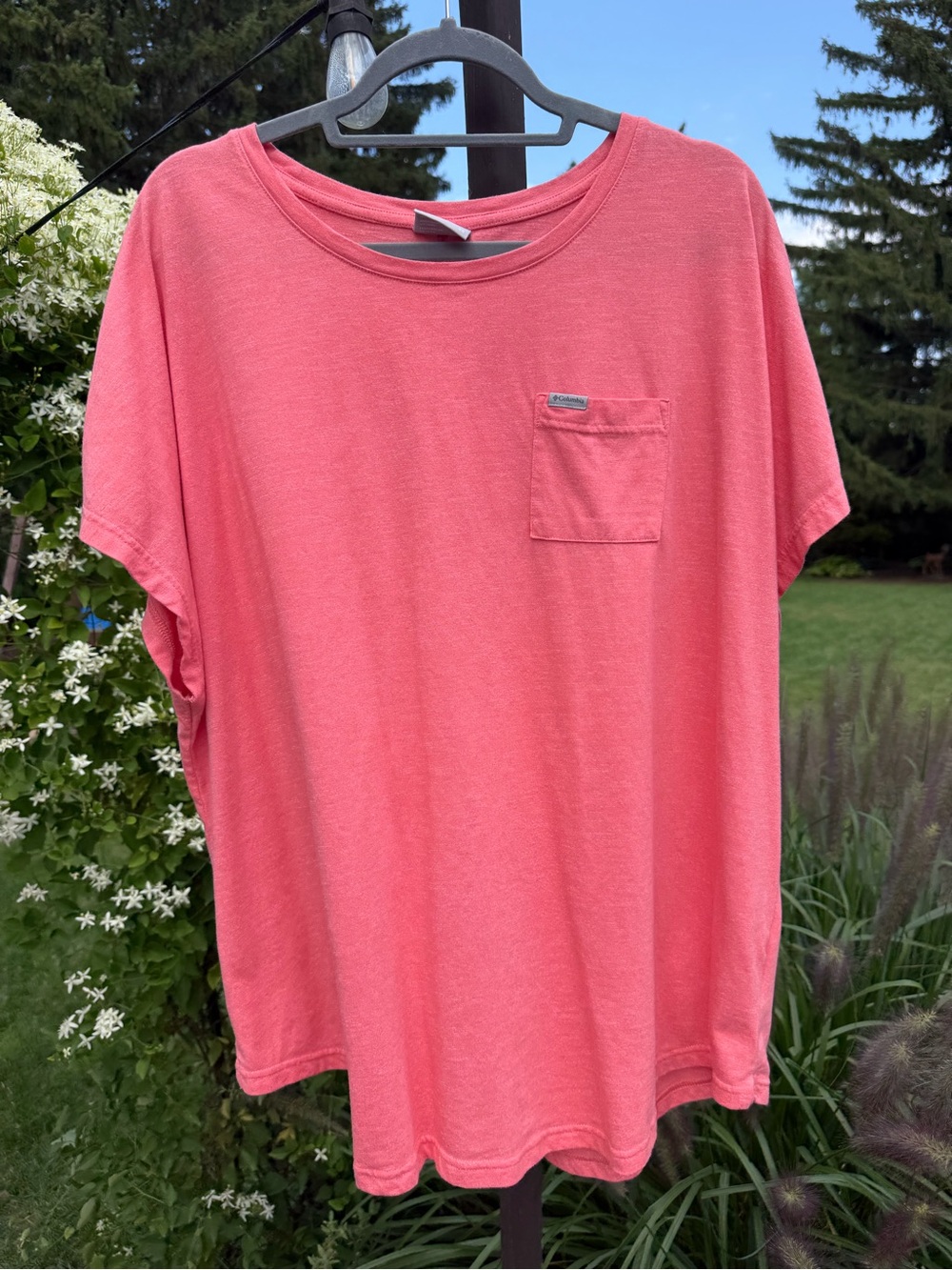 Columbia Pocket Dolman Top 3X Coral